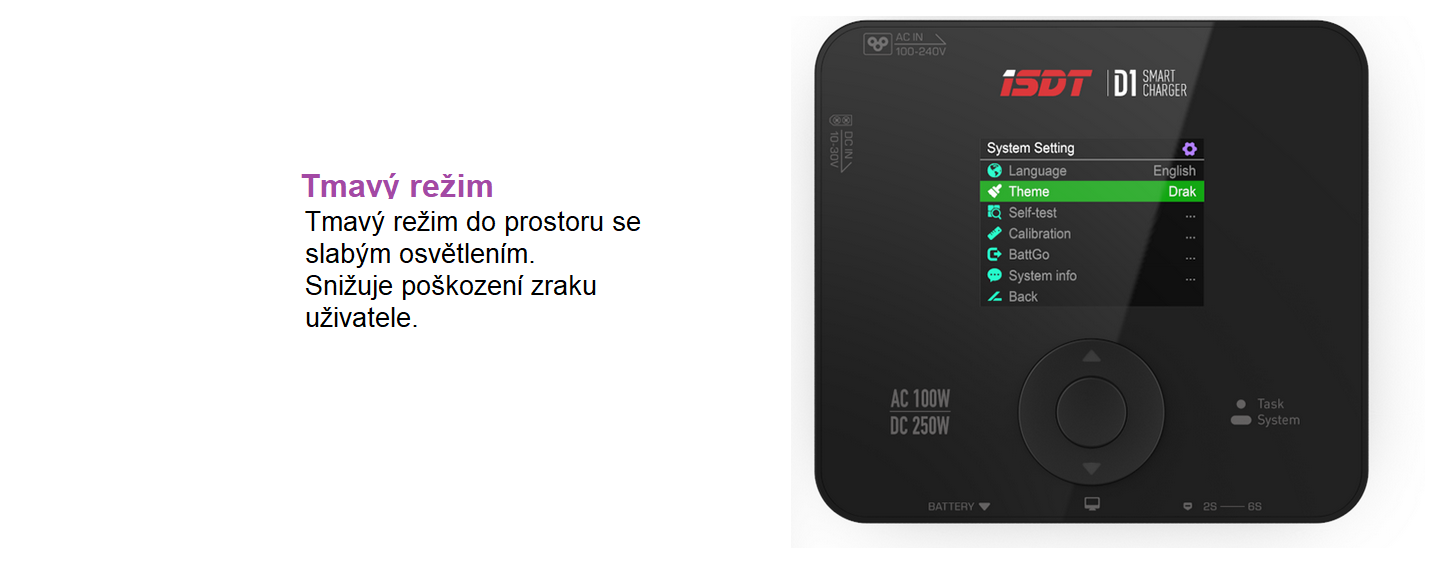 iSDT D1 DC250W/AC100W nabíječ