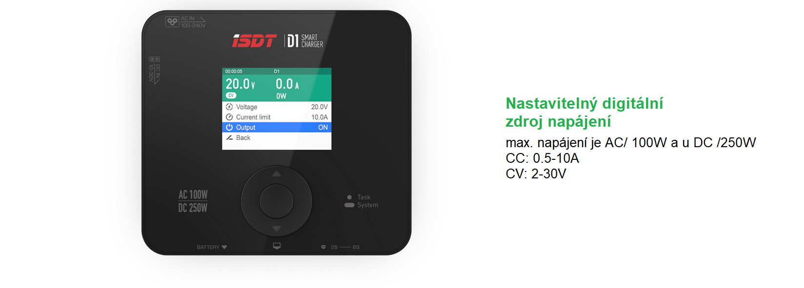 iSDT D1 DC250W/AC100W nabíječ