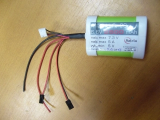 Li-Fe 6.6V 2.5Ah A123 výstup 2x JR +silový 2.5mm2