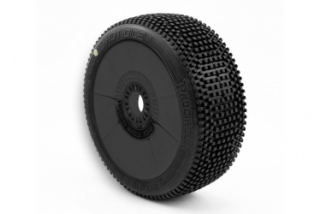 HOT DICE V2 BUGGY C1 (SUPER SOFT) nalepené gumy, černé disky, 2 ks