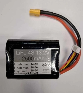 Li-Fe 4S 13.2V 2.5Ah XT60 tvar kostka