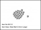 SK112 karbonové kuličky diferenciálu - velké - 2,4mm - 24ks